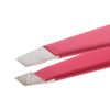TWEEZERMAN Tweezers Mini Version with Hand-Filled Angled Tip for Eyebrow Plucking, Geranium