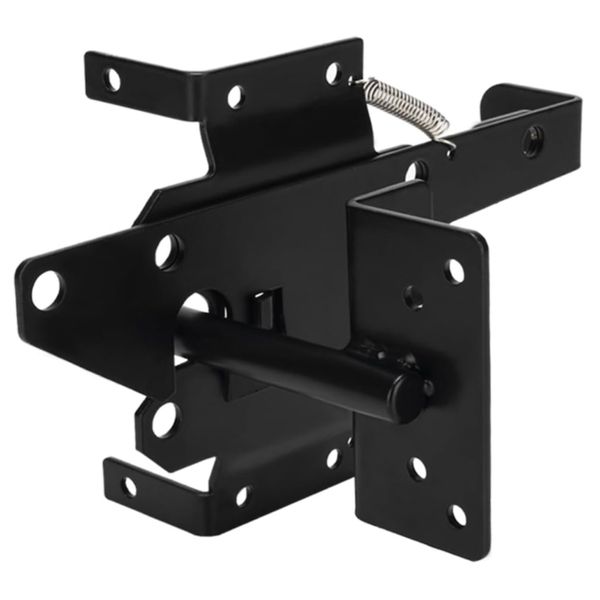 Self-Locking Gate Latch Heavy Duty for Wooden Fence,Post Mount Automatic Gravity