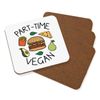 Part-Time Vegan Coaster Drinks Mat Set Of 4