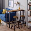 Mr IRONSTONE Bar Table, 47" Pub High Top Table Rectangular Bar Height Table Sofa Console/Dining Coffee Table, for Narrow Space, Living Room, Vintage