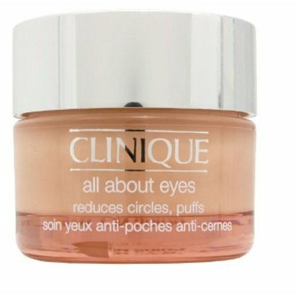 New! Clinique All About Eyes reduces circles, puffs .5 oz 15 ml ~ Full Size nib