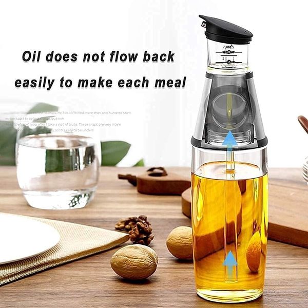 Glass Oil and Vinegar Dispenser, Measuring Oil