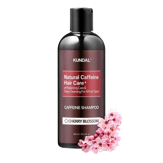 KUNDAL Official Kundal Caffeine Scalp Shampoo 16.9 fl oz (500 ml), Cherry Blossom Natural Caffeine Hair Care, 16.9 fl oz (500 ml), Cherry Blossom