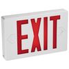 Compact LED Exit Sign, 0.25W, 120-277V, 90-Minute Battery Backup, White