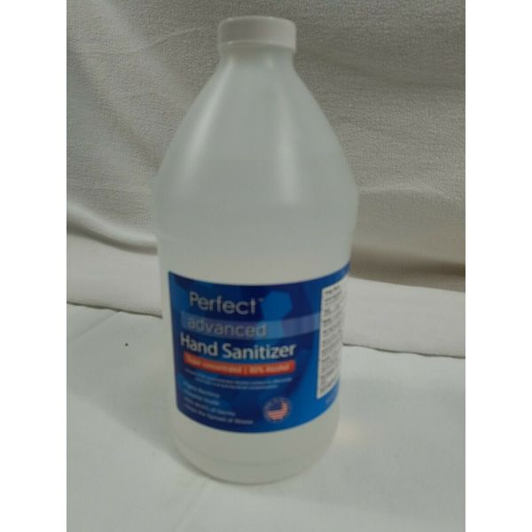 Perfect Advanced Super Concentrated Hand Sanitizer 80% Alcohol-LOT OF 8-64OZ JUG