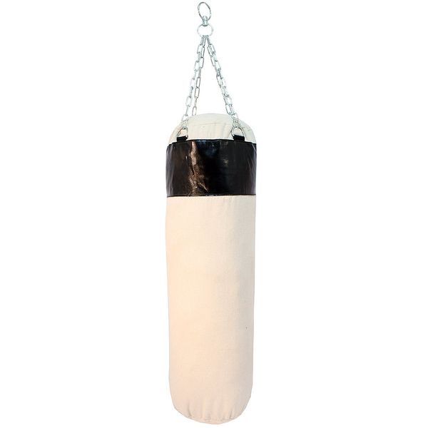 Last Punch Black Canvas Punching Bag with Chains