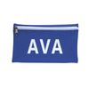 Zip Pencil Case with Pencils personalised with name (Royal Blue)