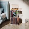 Acrylic Record Player Stand, 3-Tier Clear Turntable Table with Vinyl Record Stor