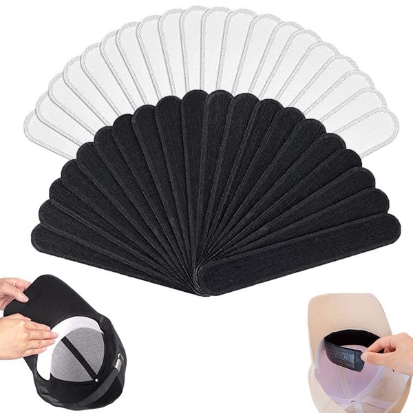 Renjzle Sweat Absorbing Pads for Hats, Sweat Absorbing Pads for Hats, Disposable, Sweat Stains Prevention and Deodorizing Sheets, Fragrance-Free, Sweat Absorbing Tape, Sun Hat, Collar, Dirt Guard Tape, Prevents Stains, Prevents Stains, Heat Protection, 40