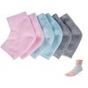 3 Pairs Moisturizing Socks,Gel Heel Socks, Toe Open Socks, Relieve Heel Pain Comfortable Soft Vented Moisturizing Socks for Male Female Day Night Care Skin Dry Cracked High Heel, (Grey,Pink,Green)