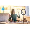 iDance LED Ring Light with Cell Phone Holder, 6", USB Powered with Bluetooth...