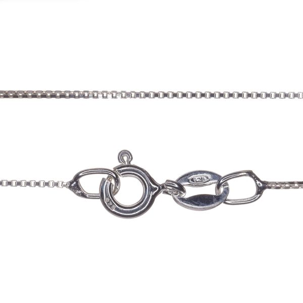 SOLID 925 STERLING SILVER FINE BOX LINK CHAIN NECKLACE - 0.8mm Gauge - 20inch