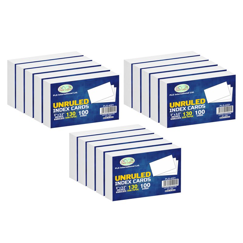 Ruled Index Cards, 5 X 8, White, 100/Pack