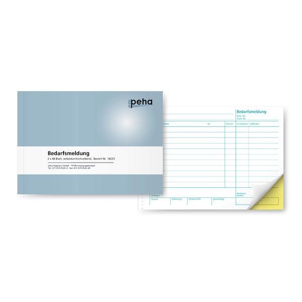 '2x Block peha® "Alert A5 Landscape, Carbonless (2 x 48 Sheets Each)