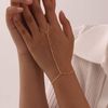 TseenYi Beads Hand Chain Bracelet Gold Finger Ring Bracelet