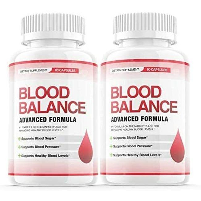 (2 Pack) Blood Balance Supplement Pills - Blood Sugar Support (120 Capsules)