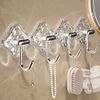 4pcs Wall Mounted Hooks Bedroom Hooks Hanger Hat Hooks Clothing Towels Hooks