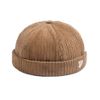 Mens Womens Docker Cap Brimless Hats Beanie Worker Sailor Rolled Cuff Retro Hat with Adjustable