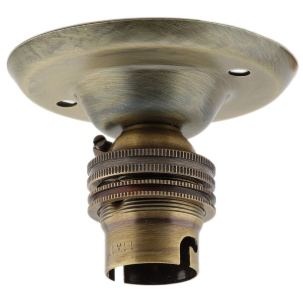 B22 Batten Bulb Holder in Antique Brass Finish