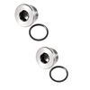 Olivia & Oliver 2pcs o2 sensor Stainless Steel Inner Hex Head Pipe Fitting Plug Bung M18x1.5 Thread