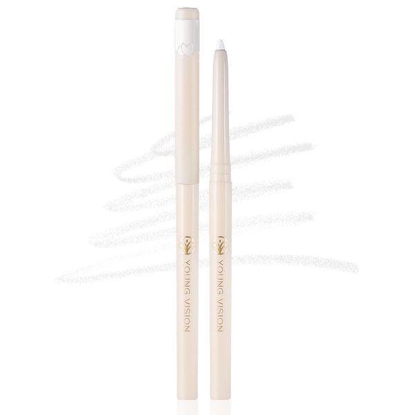 Eyeliner Pen Colored Gel Eyeliner,Waterproof Matte Eyeliner Pencil Not Easy Smudge Intense Long-lasting Colour Rotatable Eye liner Gel Cream Texture,Gel Eyeliner Sweat Resistant for Woman(12 White)