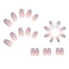 24 Count Nail Tips Royal Gray Gradient Nail with Bowknot on Ring Finger for Everyday Use, Coming-of-Age Ceremonies, Weddings, Nails