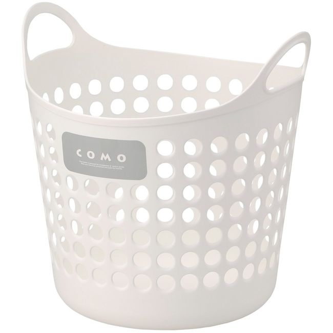 Inomata Chemical Como Basket M White 446262 Approx. Width 13.8 x Depth 13.2 x Height 14.3 inches (35 x 33.5 x 36.4 cm)