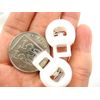 VOMONO 10pcs White Modern Casual Metal, Plastic Toggle Cord Locks
