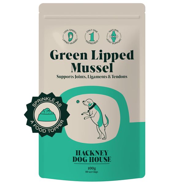 Green Lipped Mussel Powder For Dogs (100 g) | Hip & Joint Care Supplement | 80 Daily Servings | Hackney Dog House