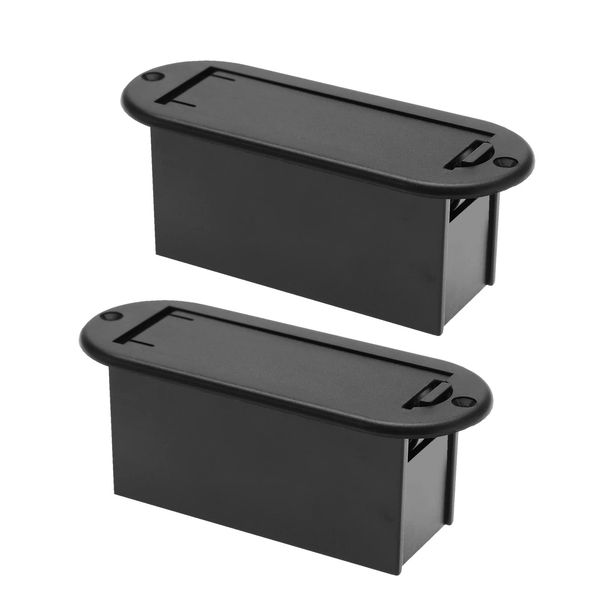 2-teiliges Batteriefach 9V Aktiv-Gitarren-Tonabnehmer-Akkus 9-Volt-Batteriekasten-Gehäuse Gitarrenzubehör 81 X 29 X 30 Mm Stil B