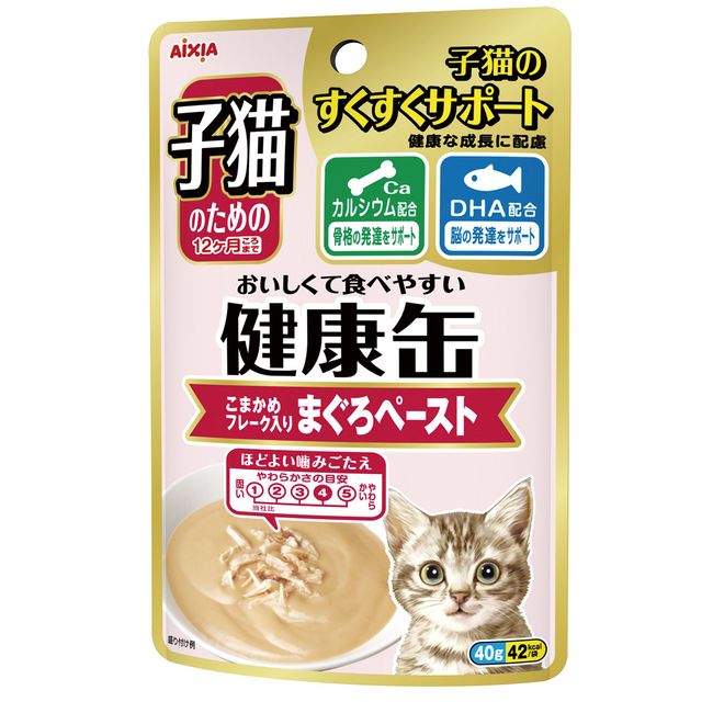 Health Can, Health Can Pouch for Kittens, Tuna Paste with Flakes, 1.4 oz (40 g) x 12 Bags