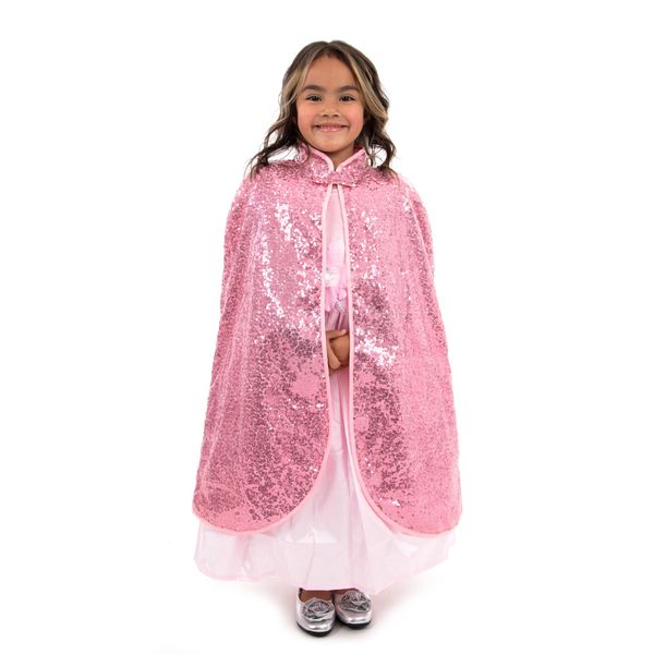 Little Adventures Shimmer Cloak Costume Dressup Ages 3-8 Machine Washable Child Pretend Play& Party Dress Up with No Glitter (Pink)