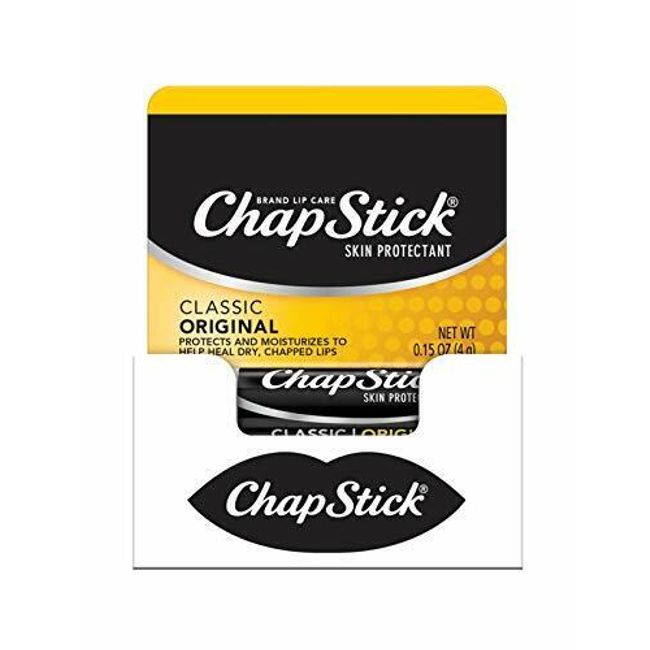 ChapStick Classic Regular Flavor Skin Protectant Lip Balm Tube  (Pack of 12)