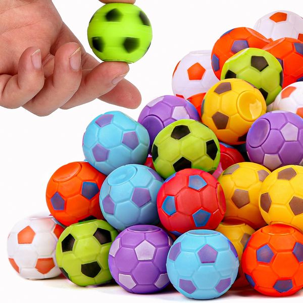 SCIONE 36Pack Football Party Bag Fillers for kids Hard Plastic 1.25" Fidget Soccer Balls Toys for Classroom Return Birthday Graduation Gifts Christmas Party