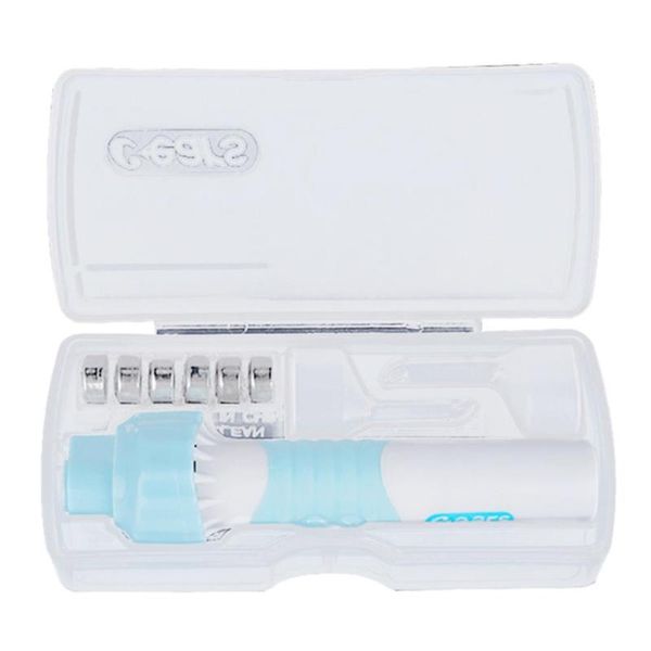 GHSHOP Earwax Cleaner Remover Electric Earwax Removal Kit for Adults and Children Blue White, 12.2x6.1x3.4cm, PP with LED Light for Easier and Safer Use