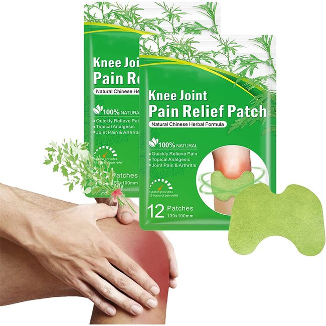 Flexiknee Natural Knee Pain Patch, Knee Pain Relief Patch, Herbal Knee Patches for Pain Relief
