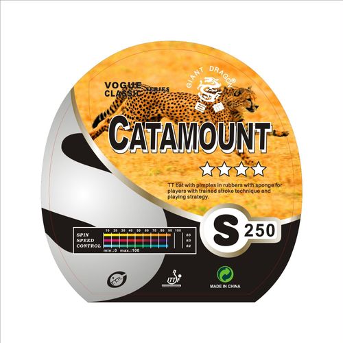 Kounga Giant Dragon Catamount-4 Stars Table Tennis Racket, Red/Black, One Size