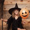 ALLY-MAGIC 2-Piece Wizard Round Glasses - Black Plastic Frames for Halloween Costume & Cosplay