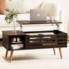 Lift Top Coffee Table with Storage, Mid Century Modern Coffee Table, Central Tab