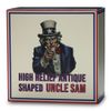 2025 2 oz Samoa Silver Uncle Sam Shaped Coin (High Relief, Box, CoA)