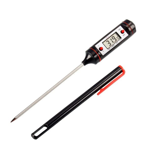 Food/Meat Thermometer for Kitchen Cooking Digital Probe Food Thermometer with Highly Sensitive Steel Probe for Food Milk Water BBQ and Turkey,Halloween Food Temperature Test,Thanksgiving Roast Chicken