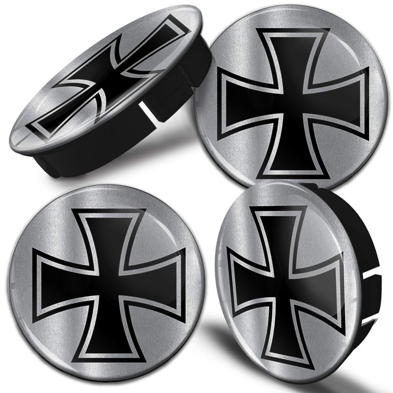 Biomar Labs® 4 x 60 mm / 55 mm ogen zwart universele kunststof naafdoppen velgdoppen wieldoppen wieldoppen naafdop auto tuning C 18