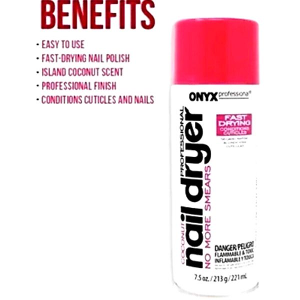 Onyx Professional No More Smearing Nail Drying Spray 7.5 Oz Aerosol Vitamin