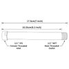 G-Promise 7 Inch Solid Brass Shower Arm Extender, Lower Shower Head (Brushed Nickel)