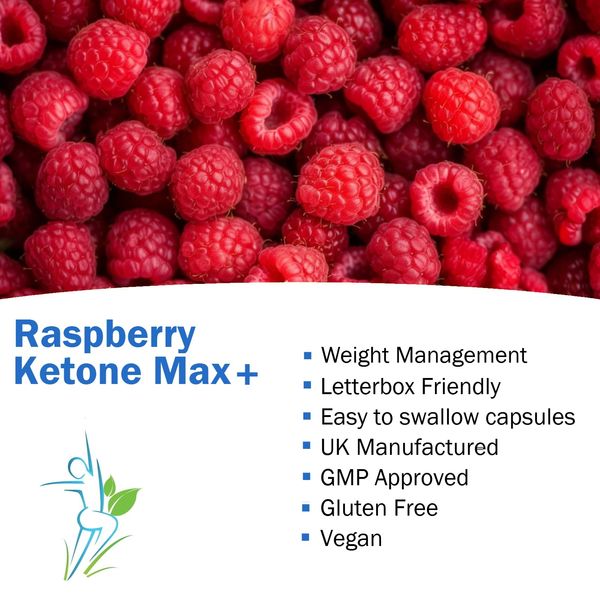 Raspberry Ketone Pure 180 Rapid Release Capsules Weight Management Keto Diet Suitable for Vegetarians and Vegans 1500mg Daily Dose Pure No Fillers 2 Bottles