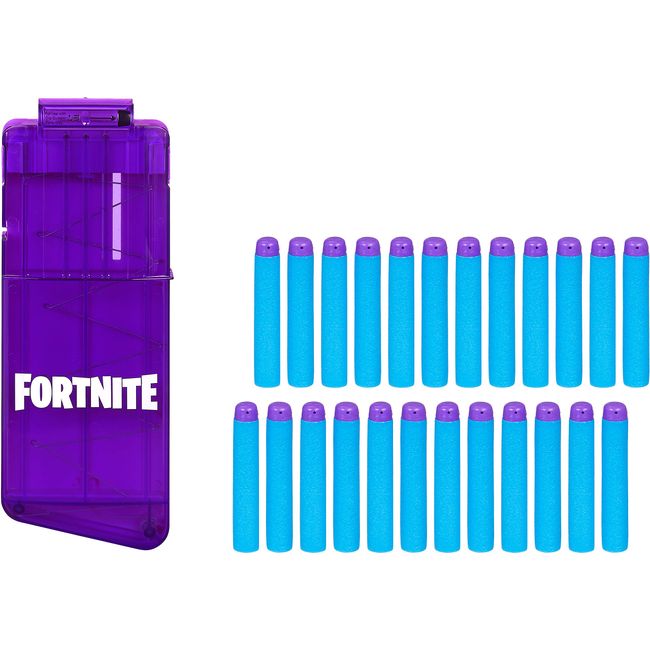 Nerf Fortnite 12 Dart Clips & 24 Official Elite Darts - Refill Pack for Fortnite Elite Blaster - For Youth, Teens and Adults