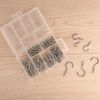 FEPITO 75 Pieces Multi-Size Nickel Plated Metal Screw-in Ceiling Hooks Cup Hook