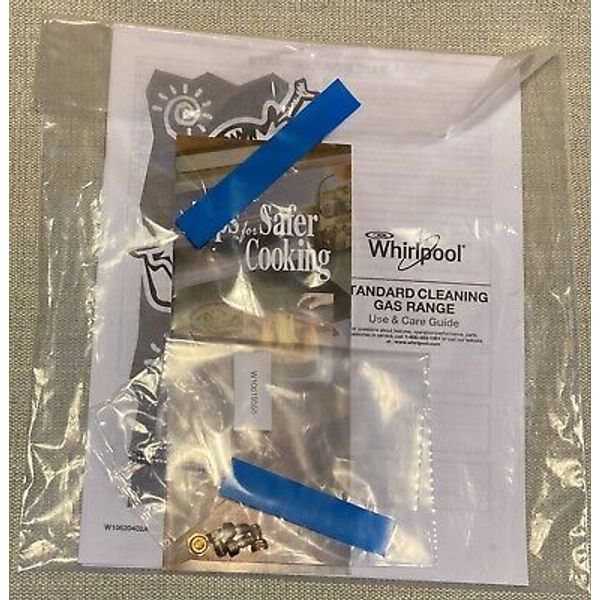 Whirlpool Standard Cleaning Gas Range 2013 2014 Use & Care Guide & Screws