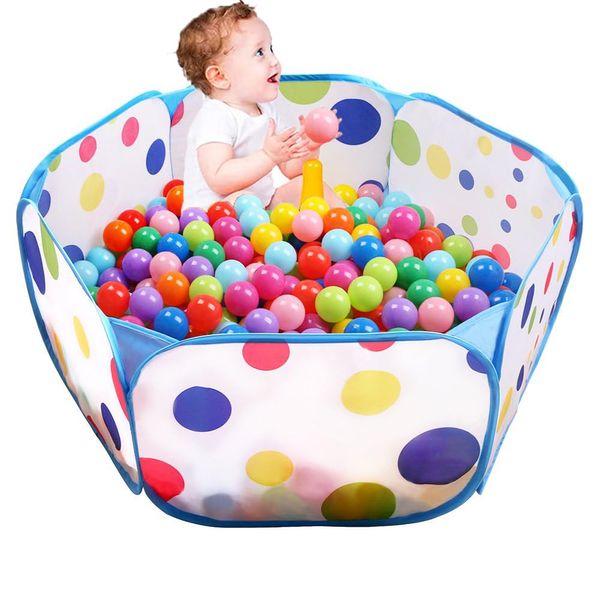 Kids Ball Pit, Blue Large Pop Up Toddler Ball Pits Play Tent for Toddlers 1-3 Girls Boys for Indoor&Outdoor Play Tent with Zipper Storage Bag, Balls Not Included, 39.4 Inch