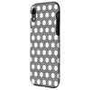 iPhone XR Double Beehive Light Black-White Hexagon Honeycomb Pattern Smartphone Case
